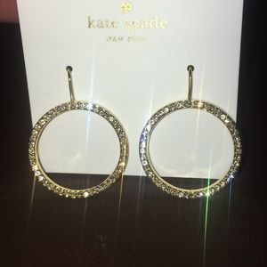 NWT Kate Spade Gold Earrings- Travel Bag included
